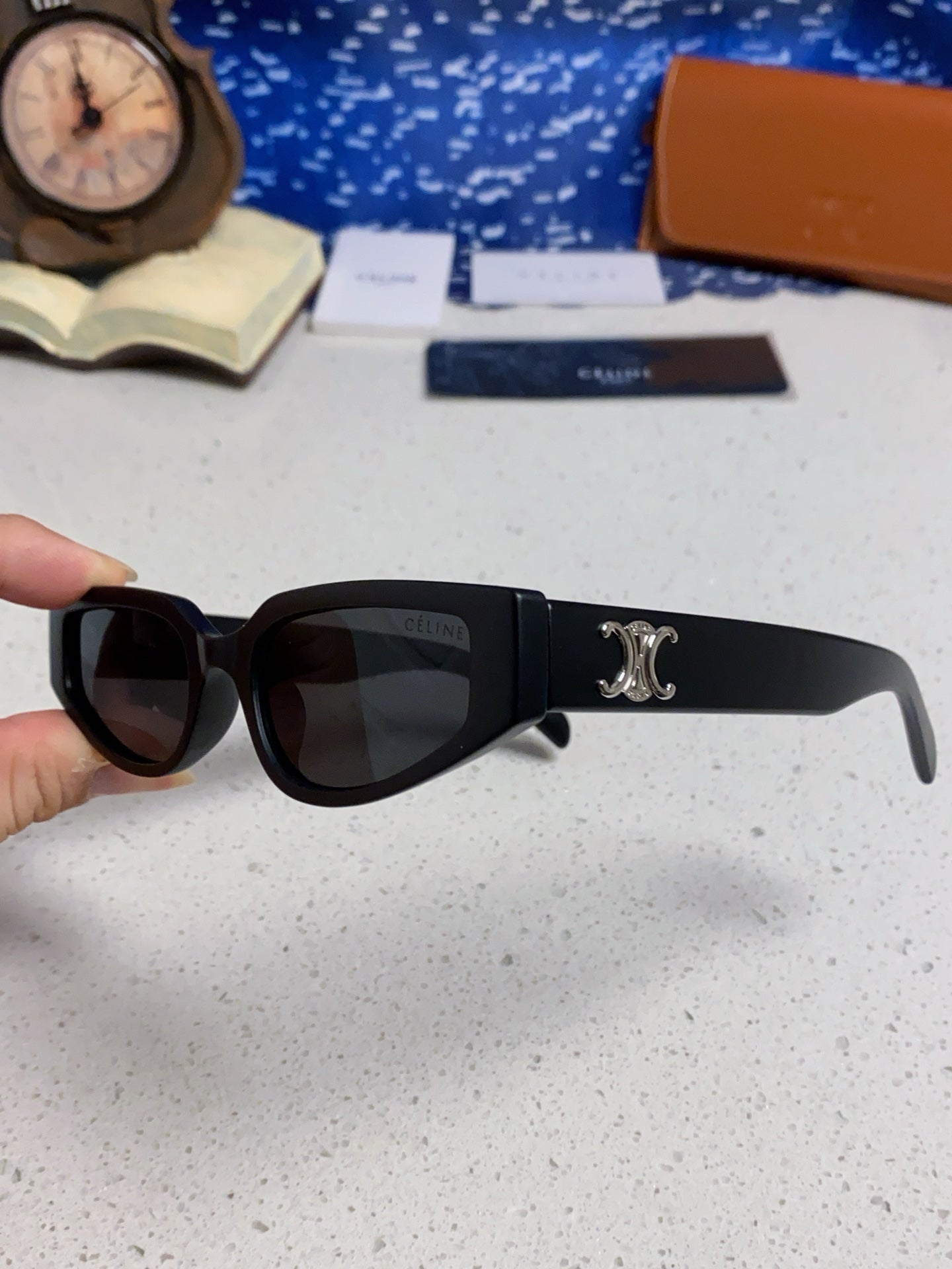 Celine Cat-Eye Silver Lens Sunglasses for Men & Women - 465473 - detail image 6