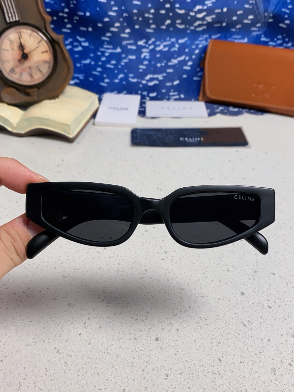 Celine Cat-Eye Silver Lens Sunglasses for Men & Women - 465473 - detail image 4