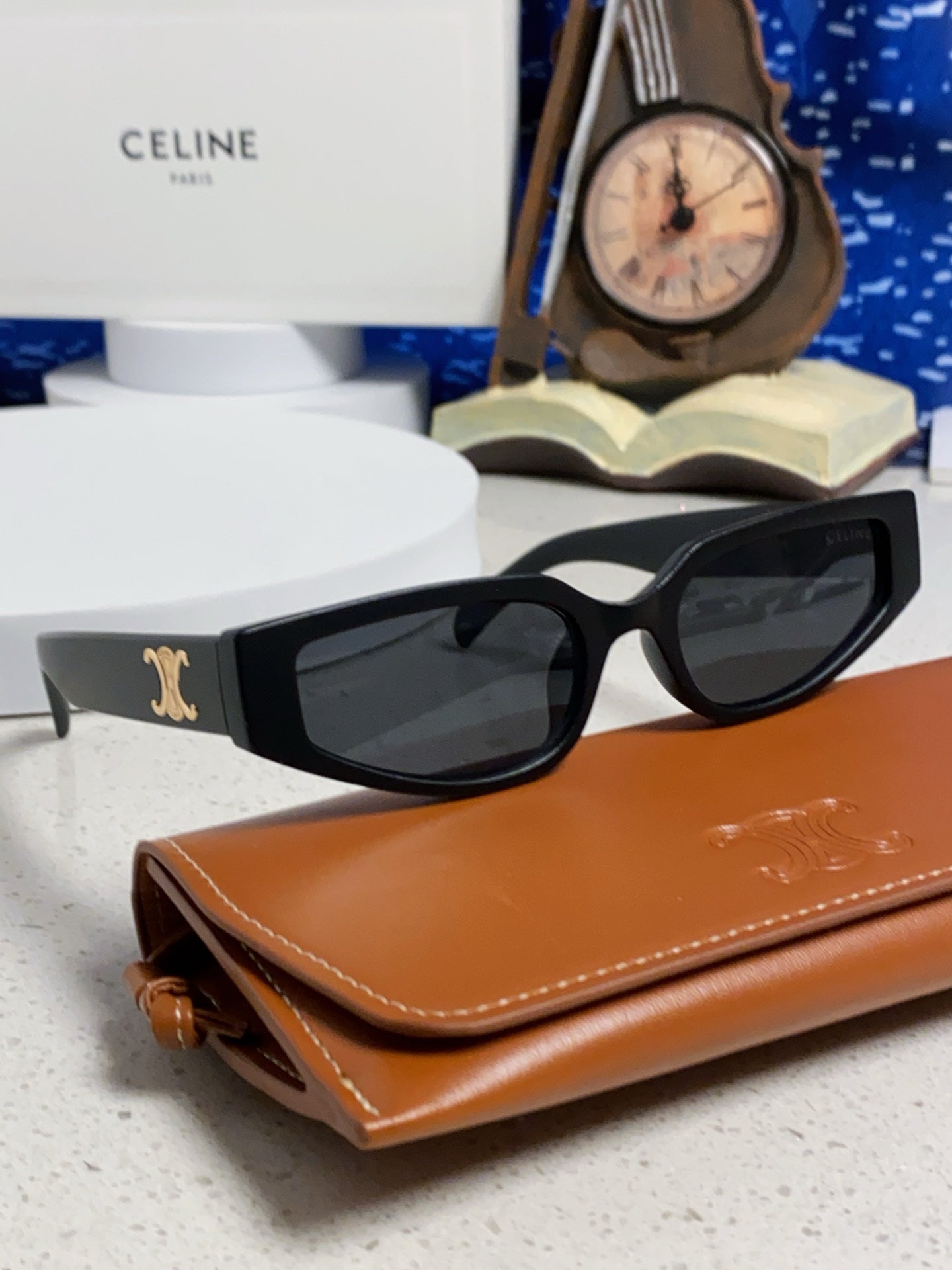 Celine Cat-Eye Blue Lens Sunglasses for Men & Women - detail image 10
