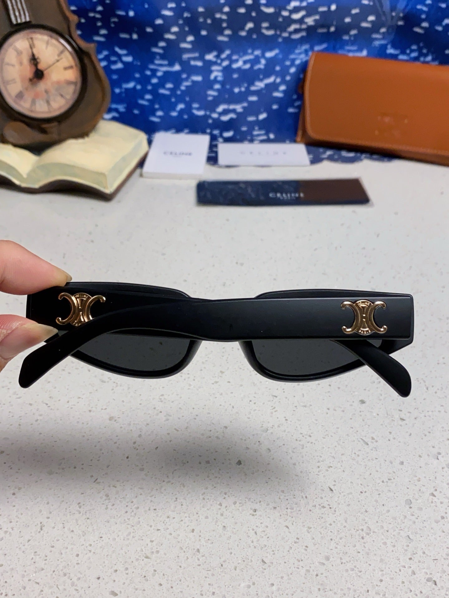 Celine Cat-Eye Blue Lens Sunglasses for Men & Women - detail image 5