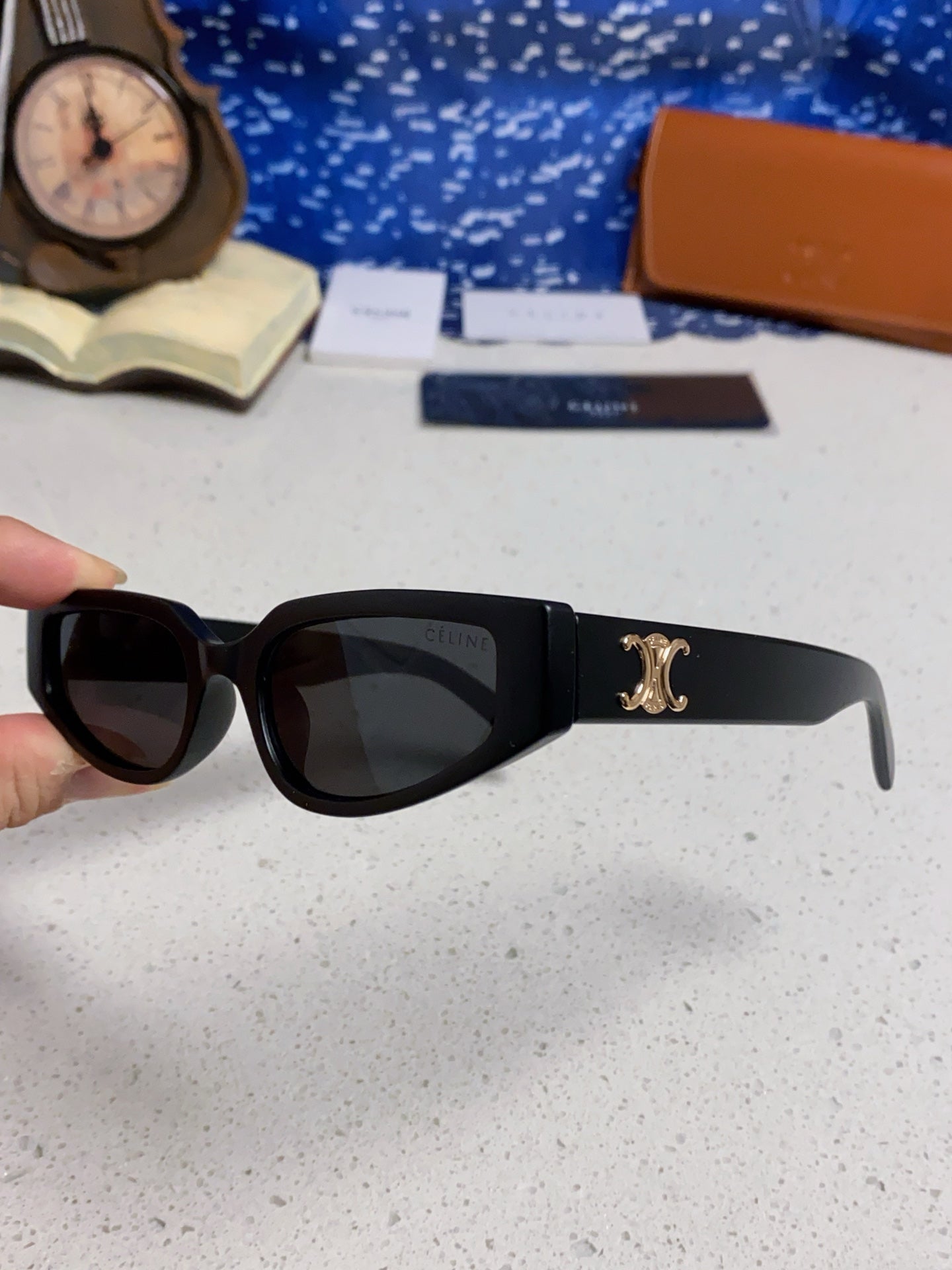 Celine Cat-Eye Blue Lens Sunglasses for Men & Women - detail image 6