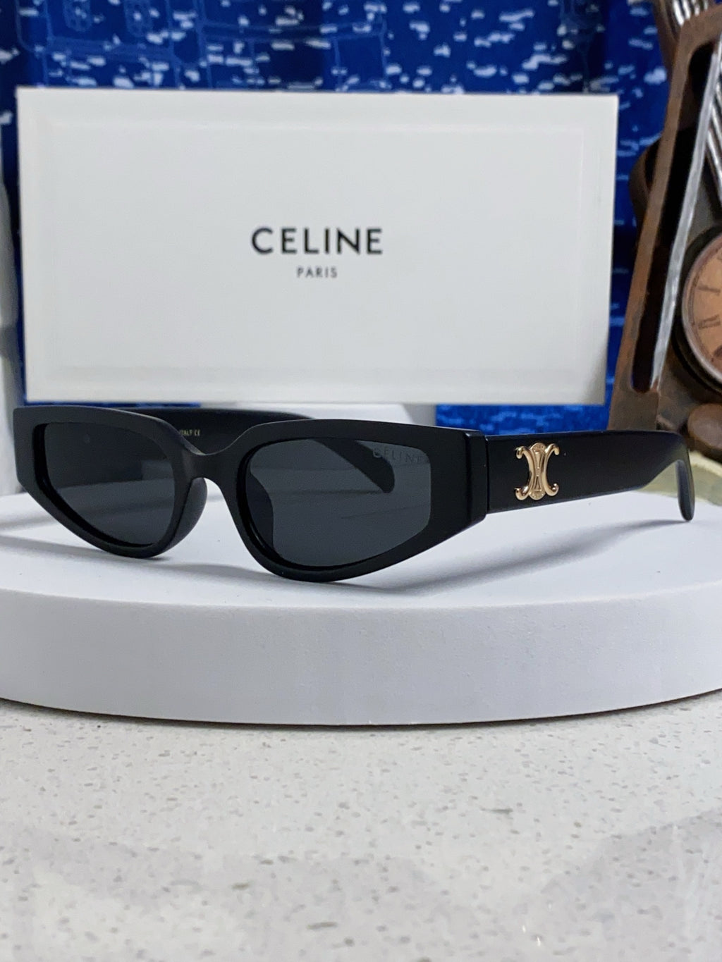 Celine Cat-Eye Blue Lens Sunglasses for Men & Women