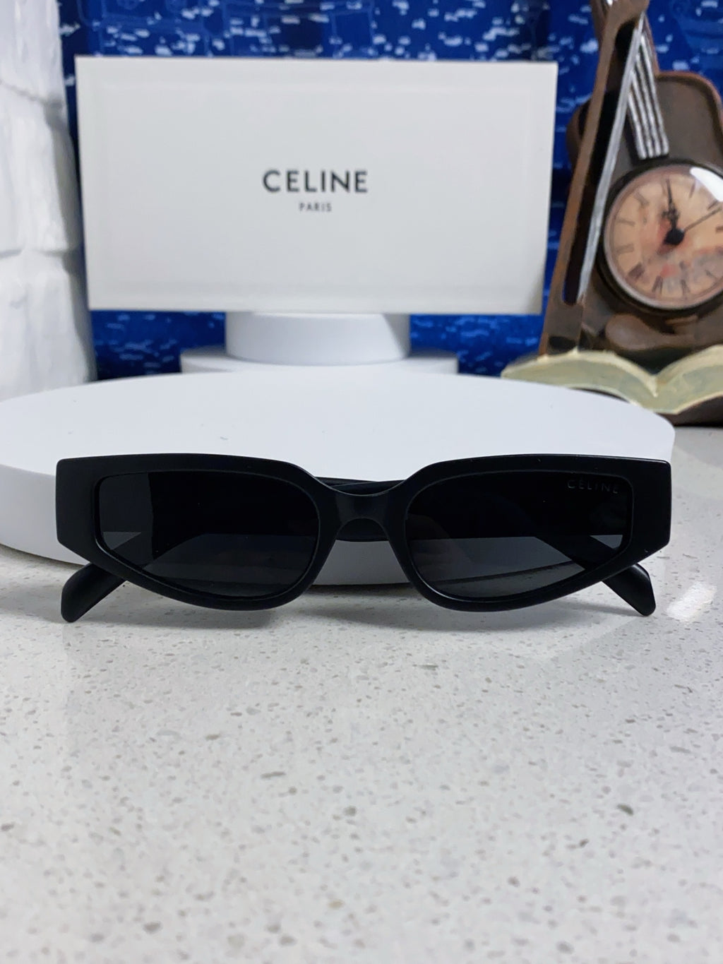 Celine Cat-Eye Blue Lens Sunglasses for Men & Women - detail image 9