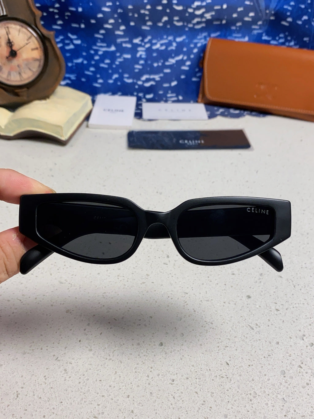 Celine Cat-Eye Blue Lens Sunglasses for Men & Women - detail image 4