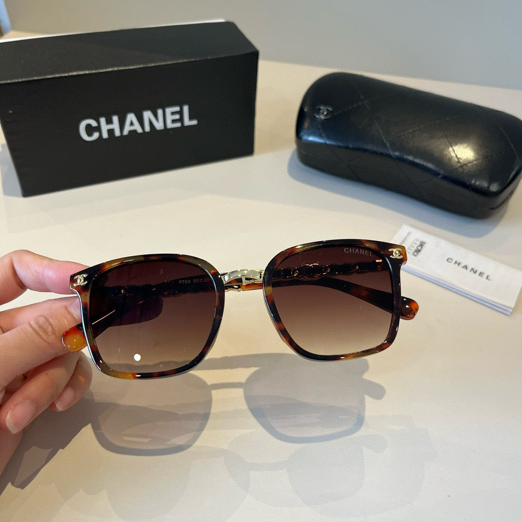 Chanel Oversized Red Lens Sunglasses for Men & Women - detail image 8