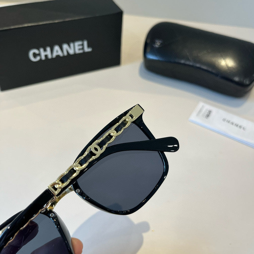 Chanel Oversized Black Lens Sunglasses for Men & Women - 493479 - detail image 8