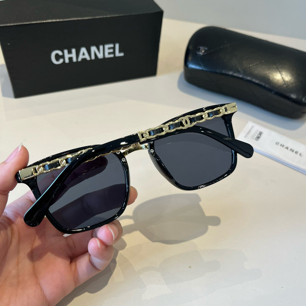 Chanel Oversized Black Lens Sunglasses for Men & Women - 493479 - detail image 7