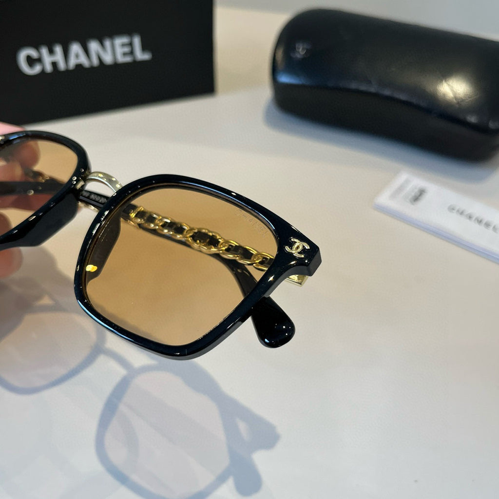 Chanel Oversized Gold Lens Sunglasses for Men & Women - 493480 - detail image 6