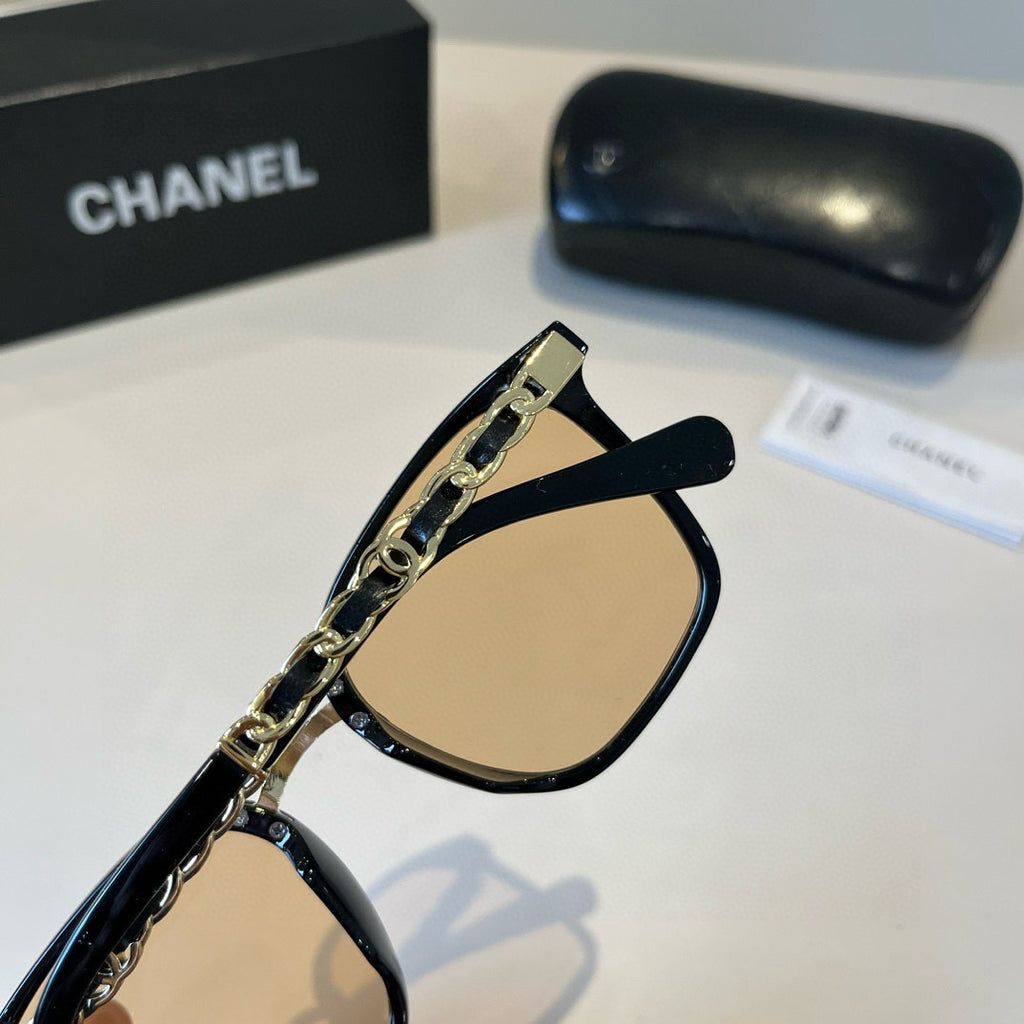 Chanel Oversized Gold Lens Sunglasses for Men & Women - 493480 - detail image 7