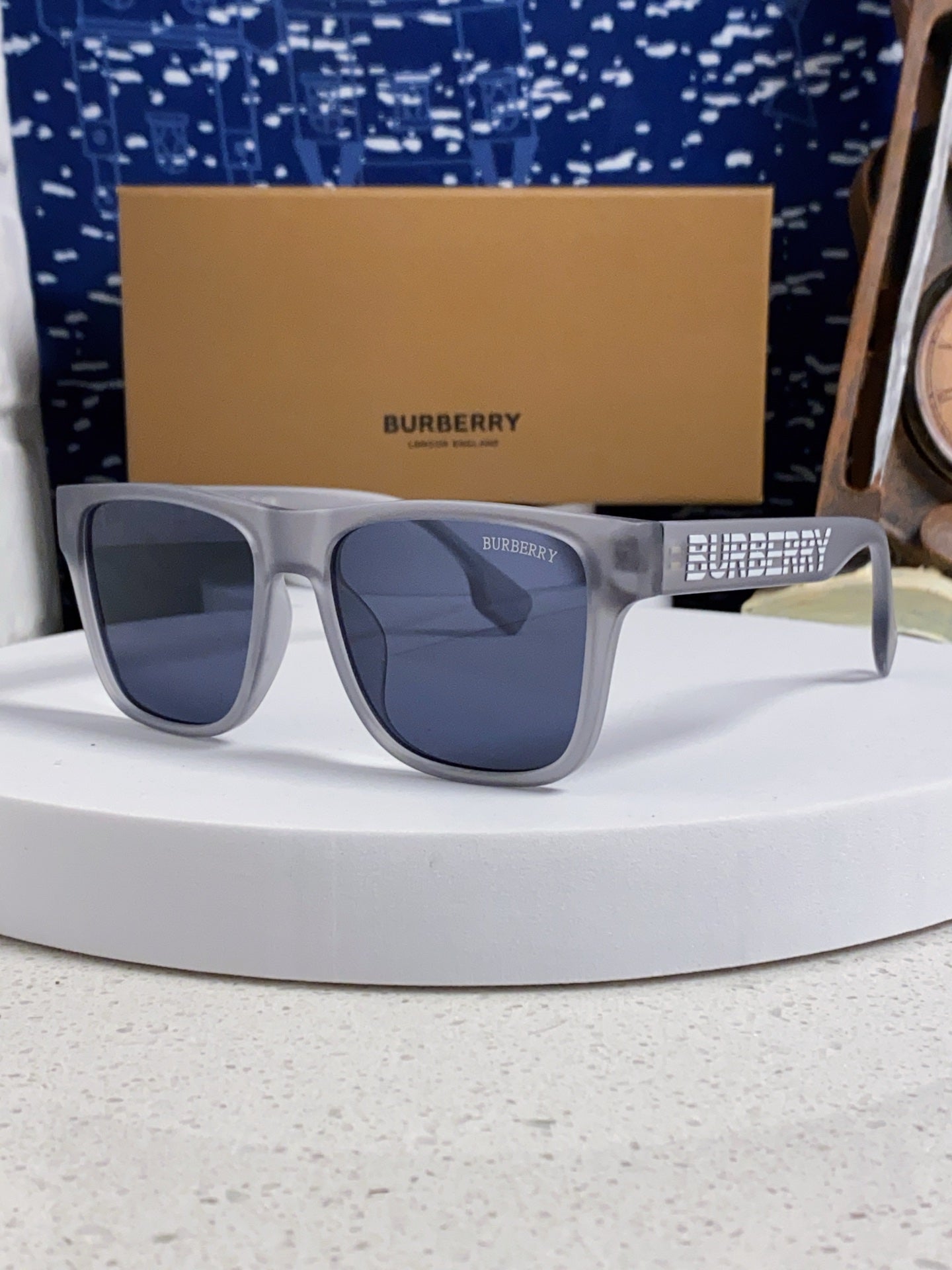 Burberry Fashion Blue Lens Sunglasses for Men & Women - 487418