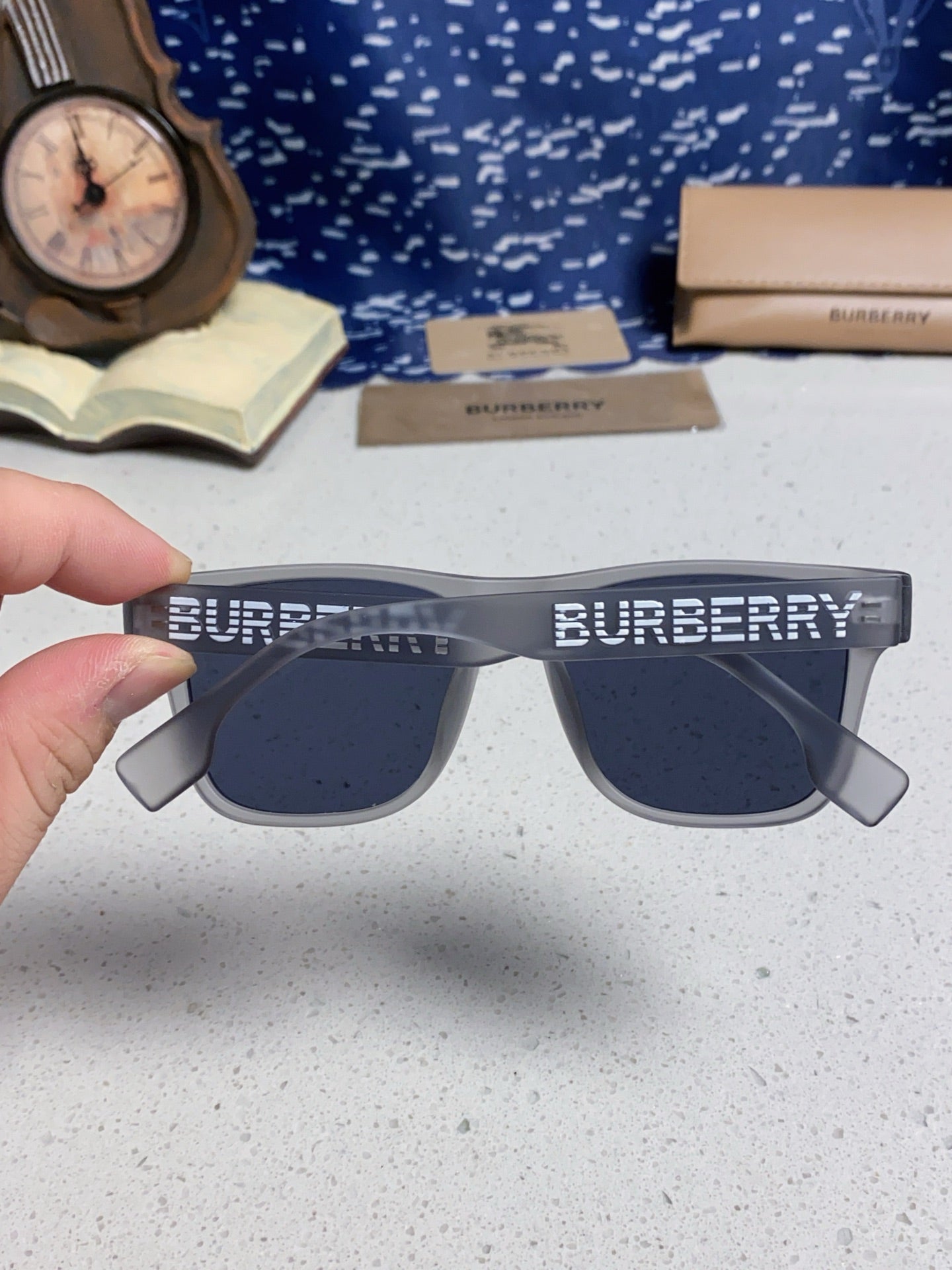Burberry Fashion Blue Lens Sunglasses for Men & Women - 487418 - detail image 5