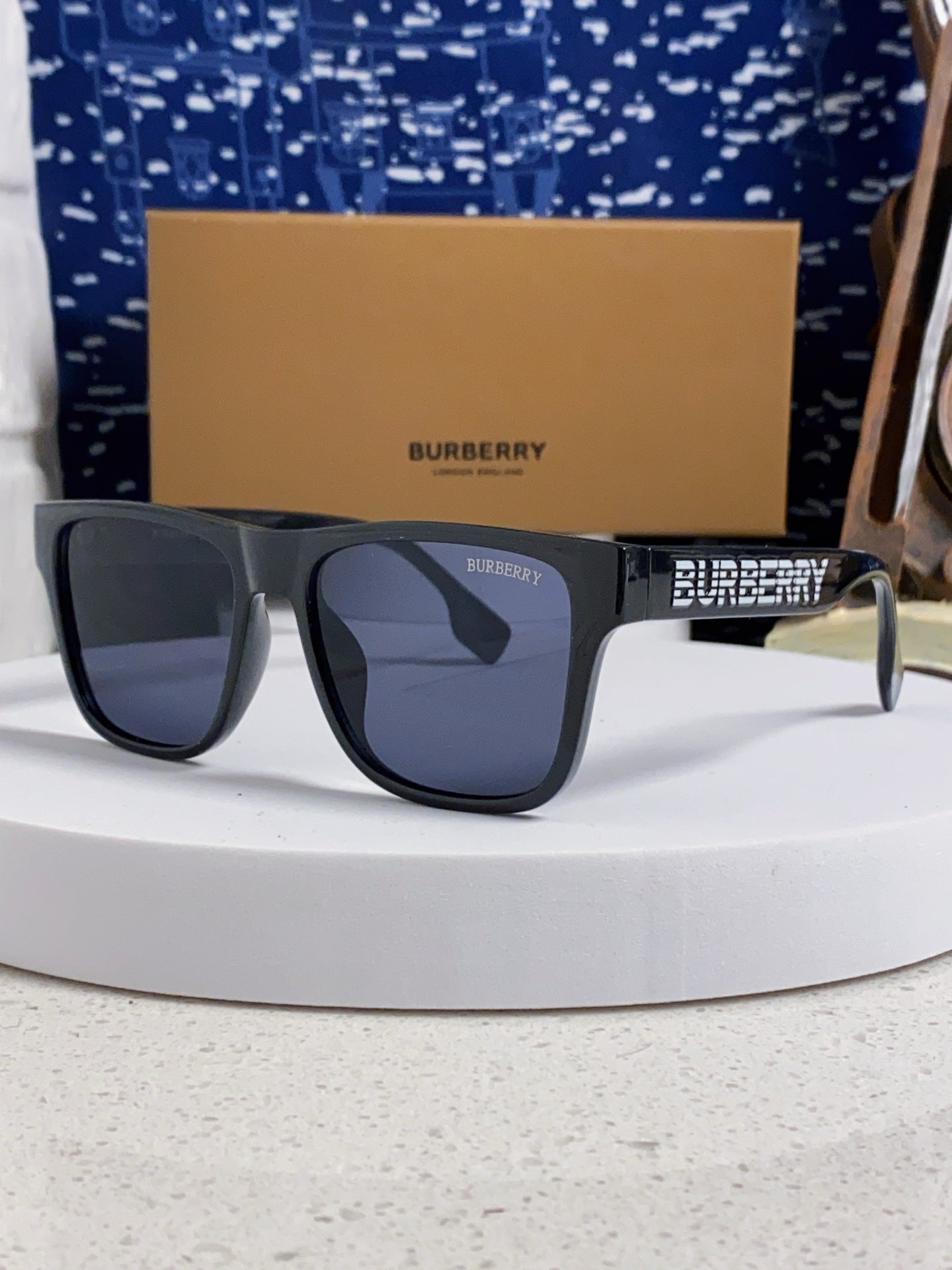 Burberry Fashion Blue Lens Sunglasses for Men & Women - 487421