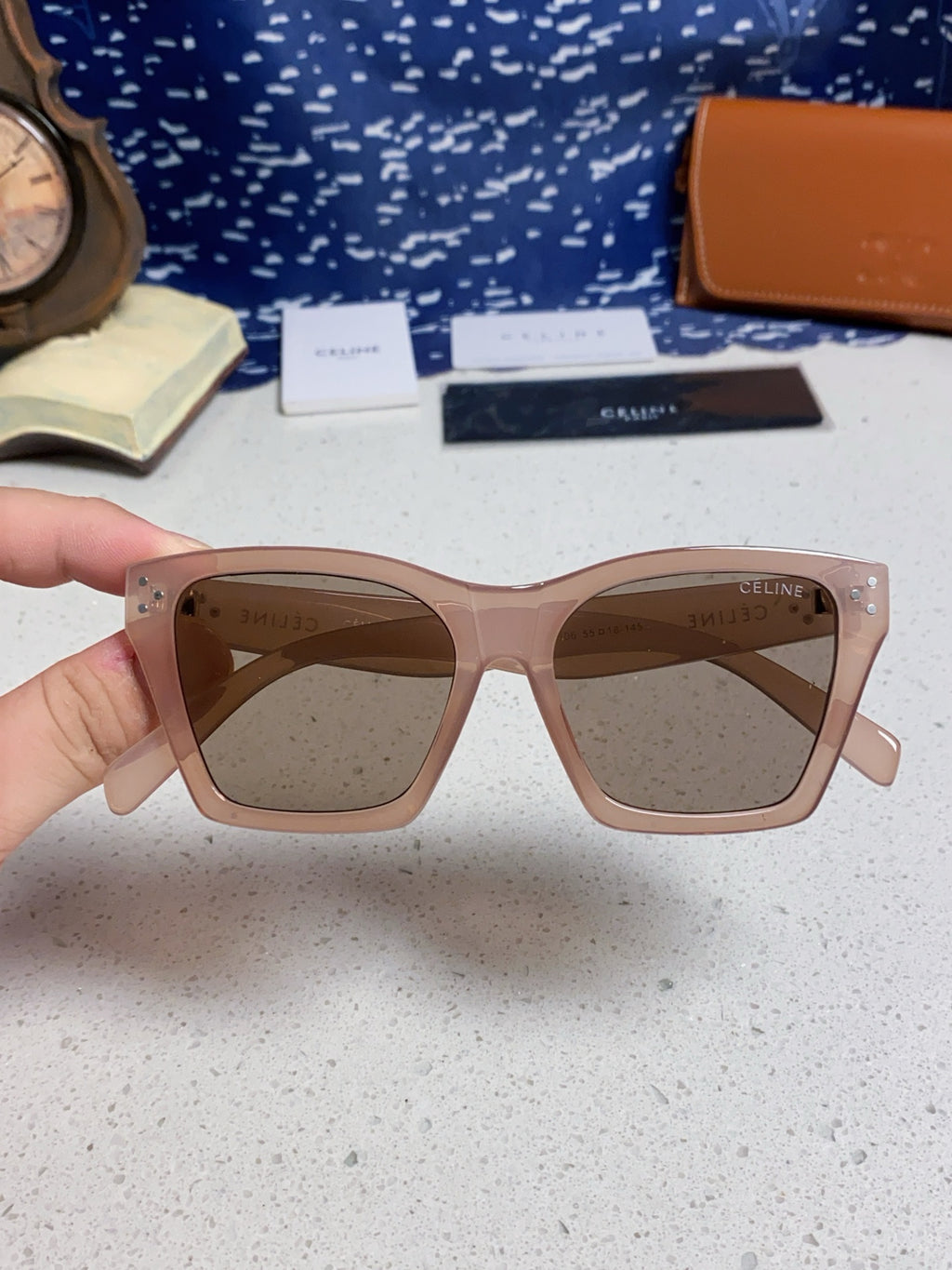 Celine Square Gray Lens Sunglasses for Men & Women - detail image 4