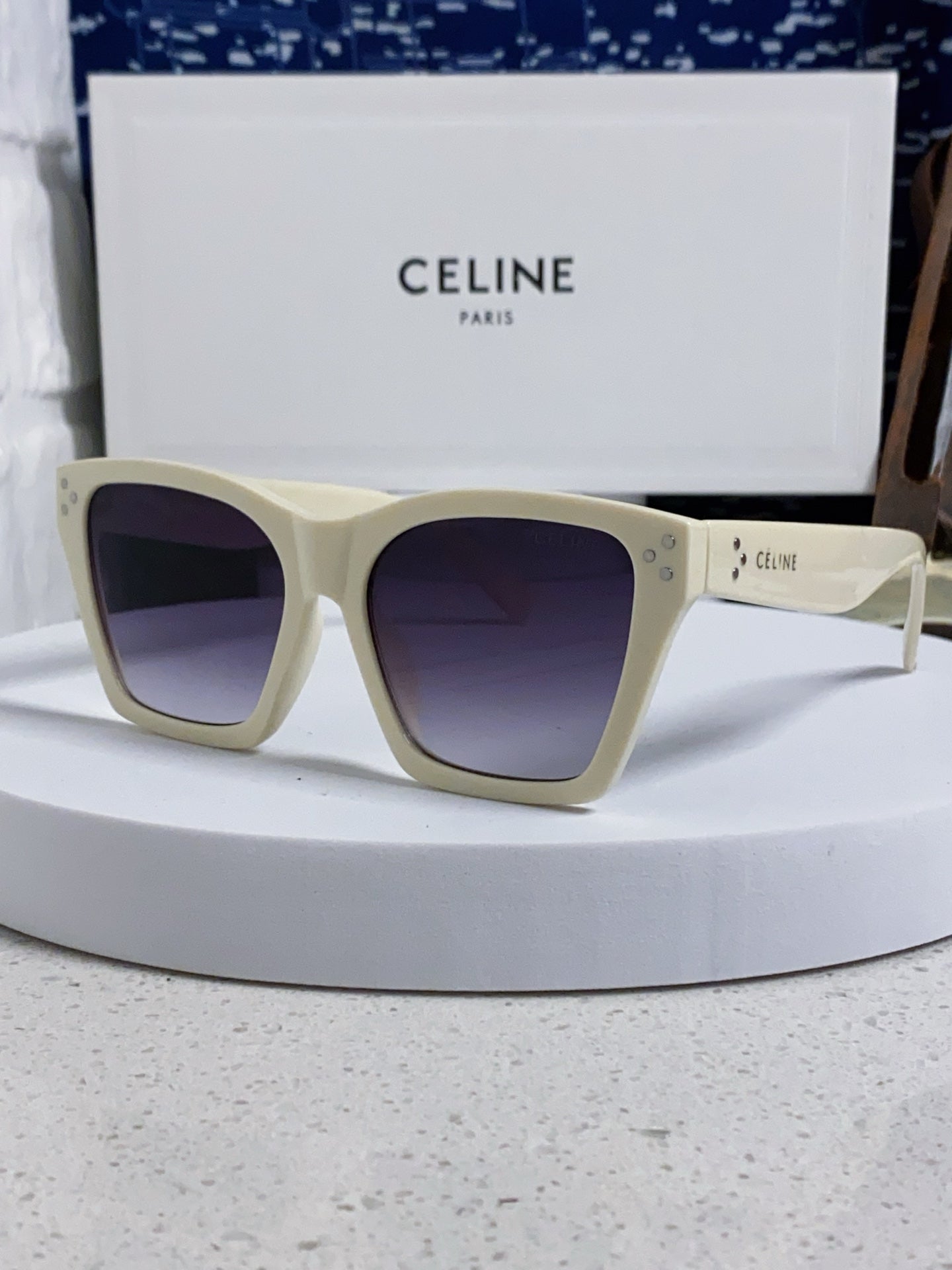 Celine Square Silver Lens Sunglasses for Men & Women - 486947