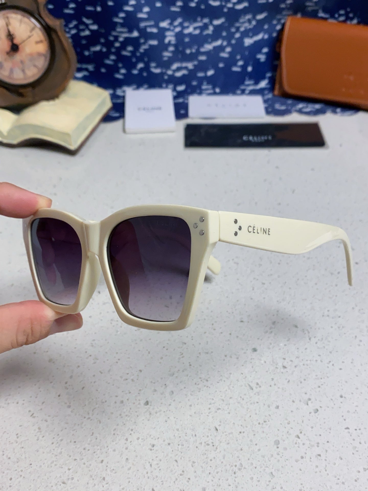 Celine Square Silver Lens Sunglasses for Men & Women - 486947 - detail image 6
