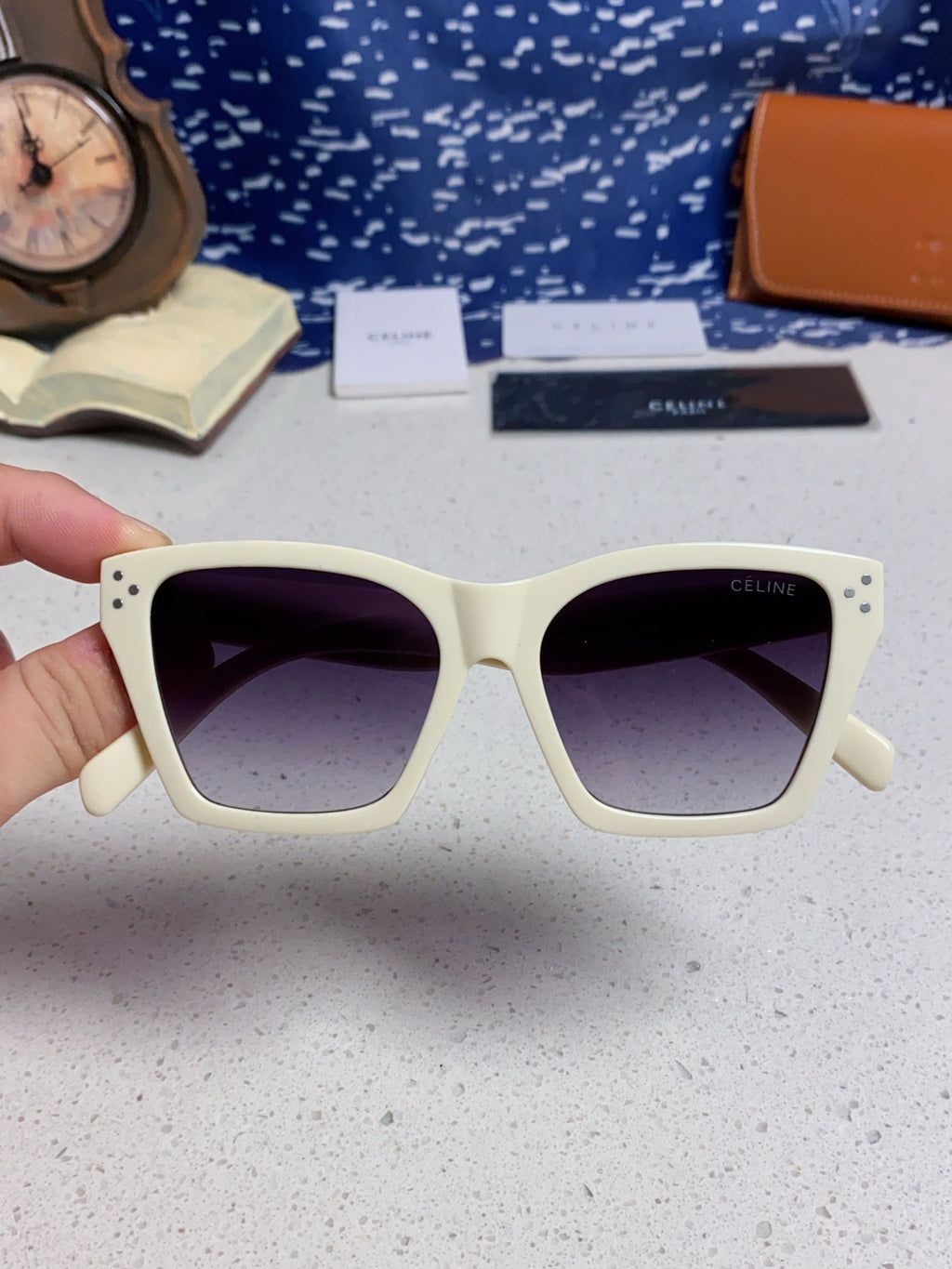 Celine Square Silver Lens Sunglasses for Men & Women - 486947 - detail image 4