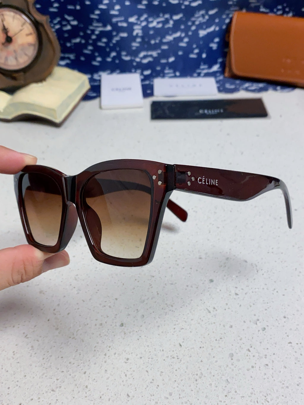 Celine Square Brown Lens Sunglasses for Men & Women - 486949 - detail image 6