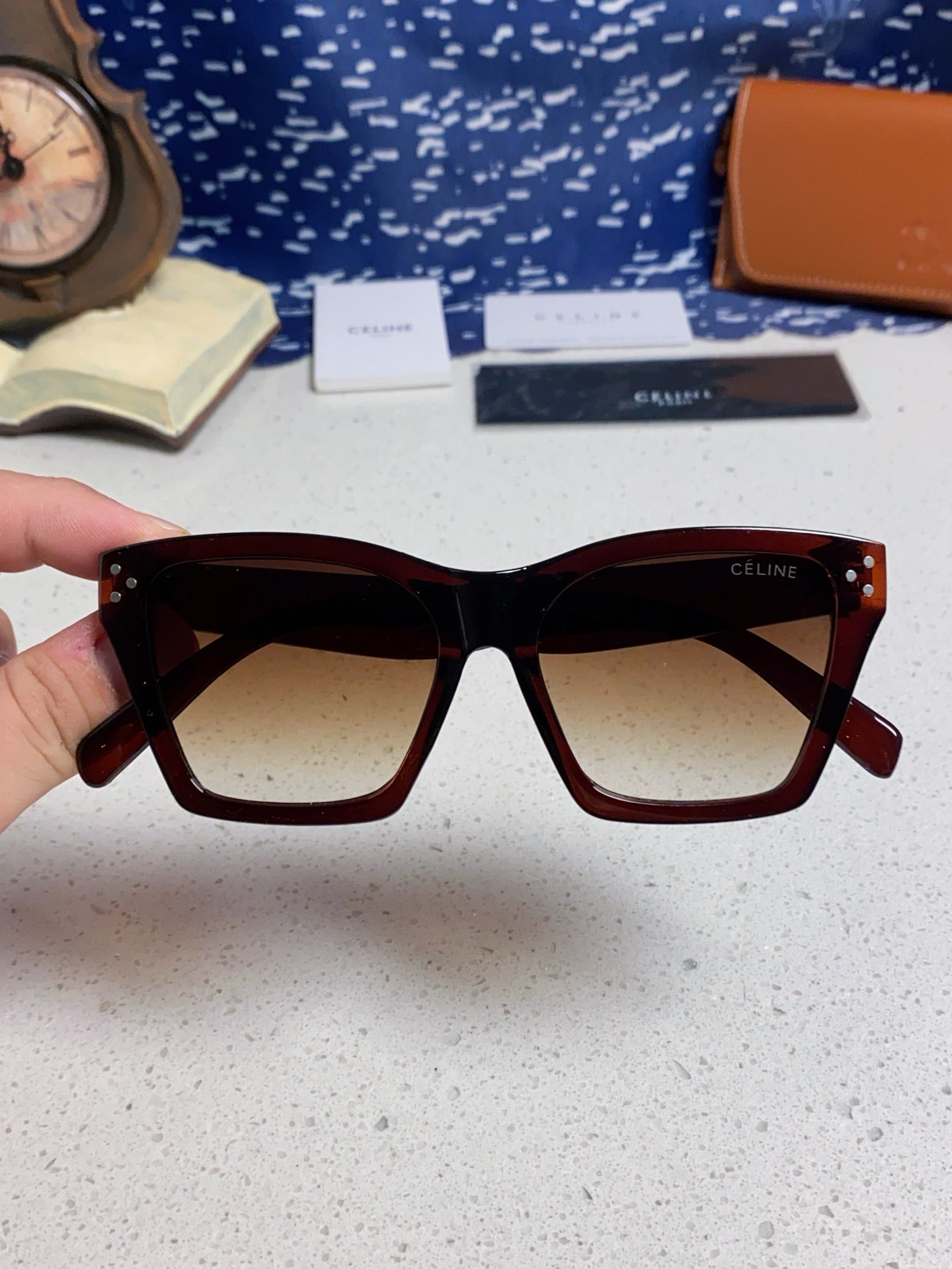 Celine Square Brown Lens Sunglasses for Men & Women - 486949 - detail image 4