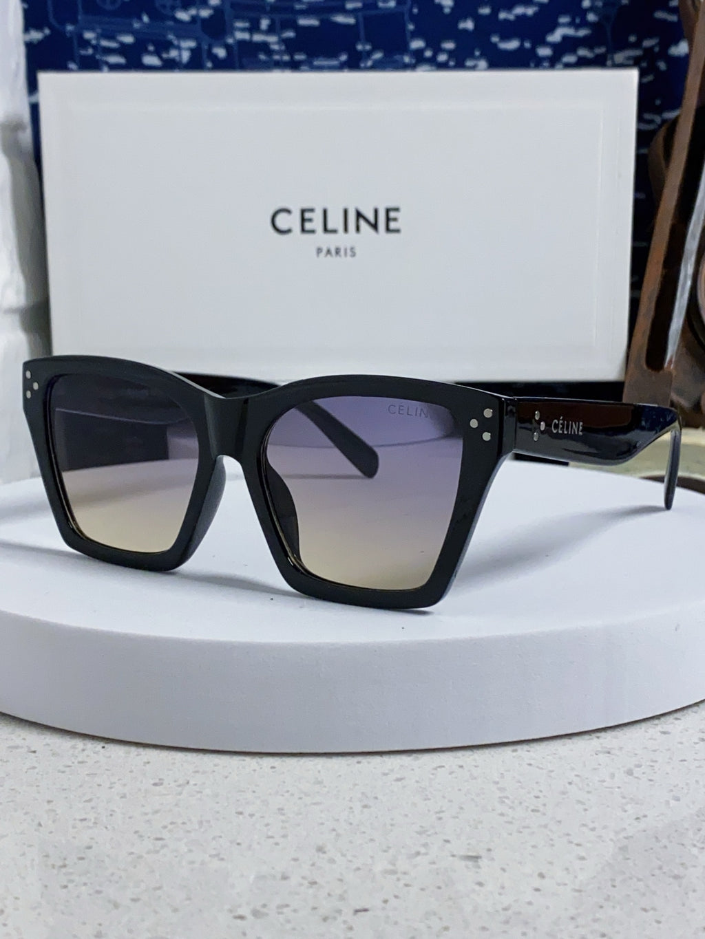 Celine Square Silver Lens Sunglasses for Men & Women - 486950