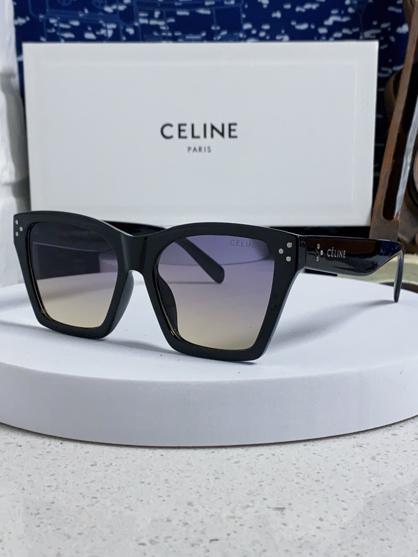 Celine Square Silver Lens Sunglasses for Men & Women - 486950