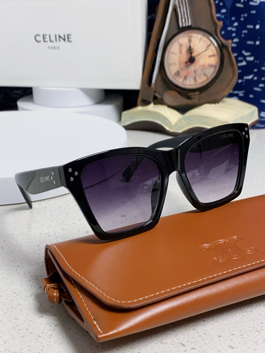 Celine Square Black Lens Sunglasses for Men & Women - 486951 - detail image 10
