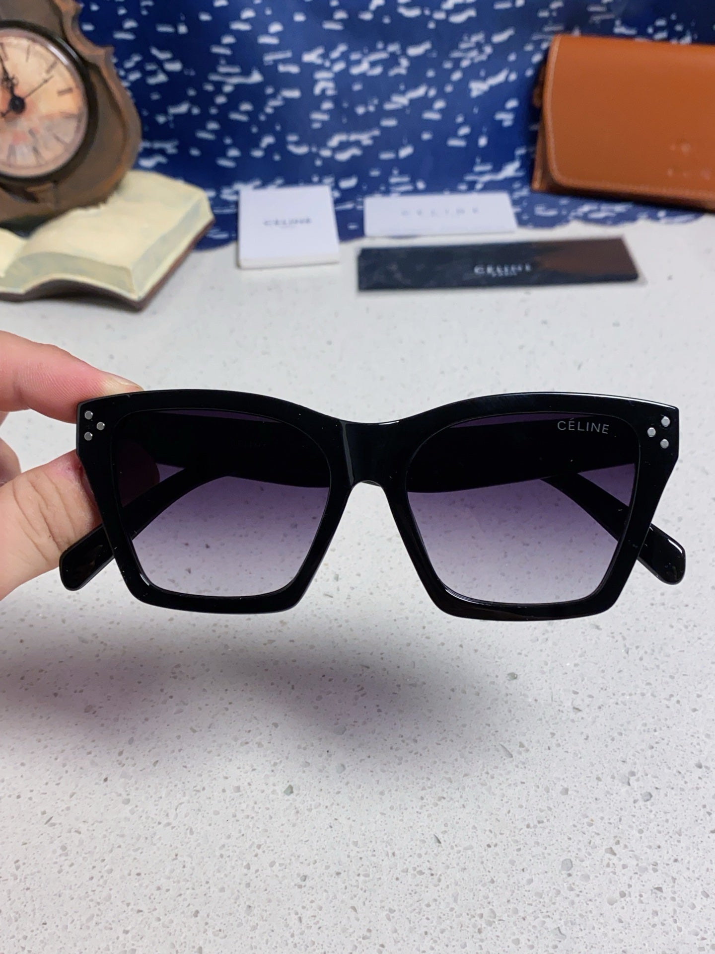 Celine Square Black Lens Sunglasses for Men & Women - 486951 - detail image 4