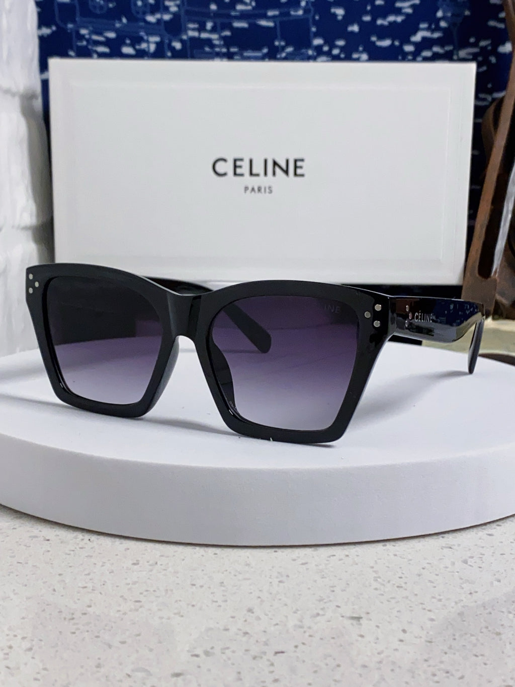 Celine Square Black Lens Sunglasses for Men & Women - 486951