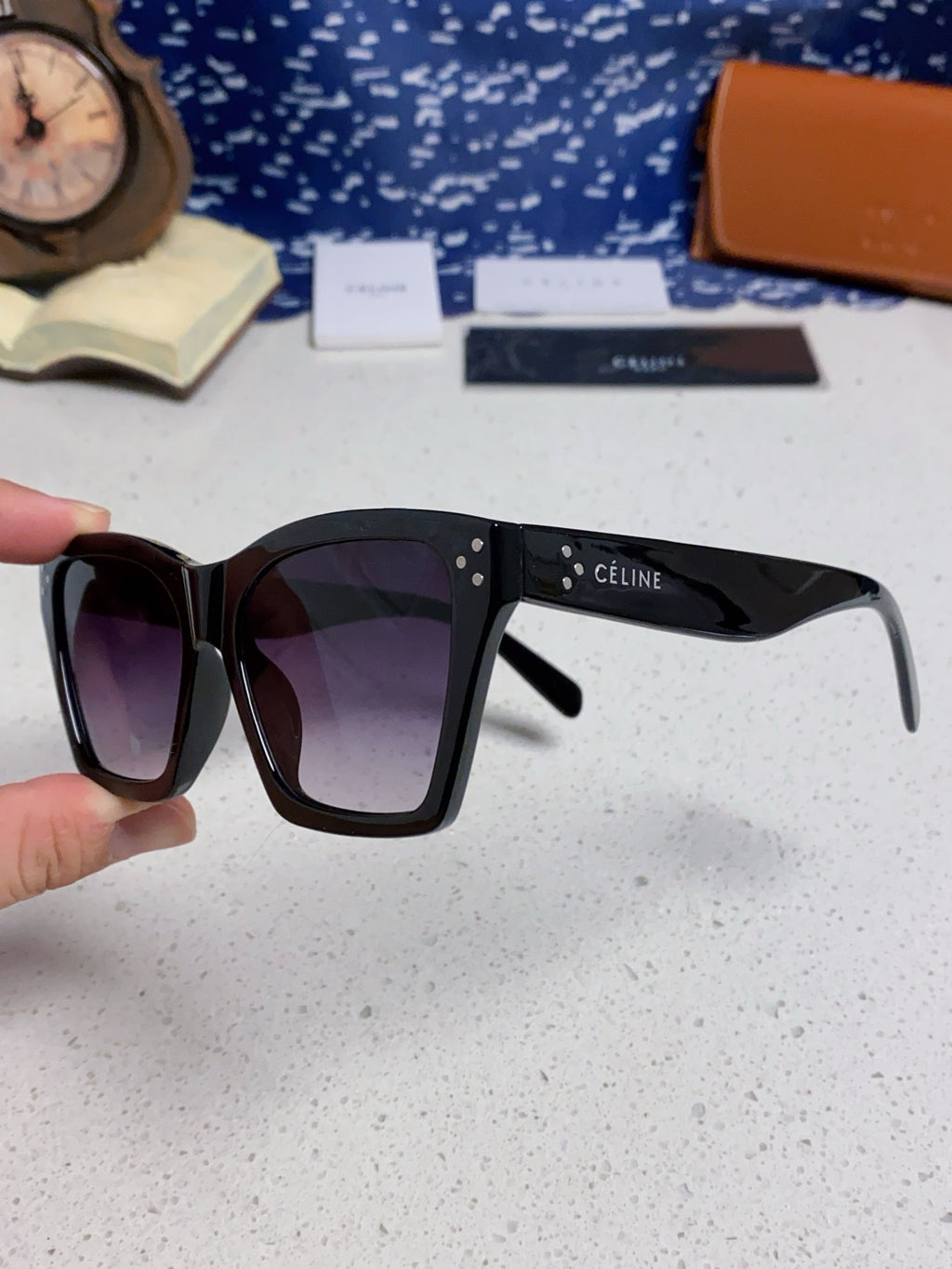 Celine Square Black Lens Sunglasses for Men & Women - 486951 - detail image 6