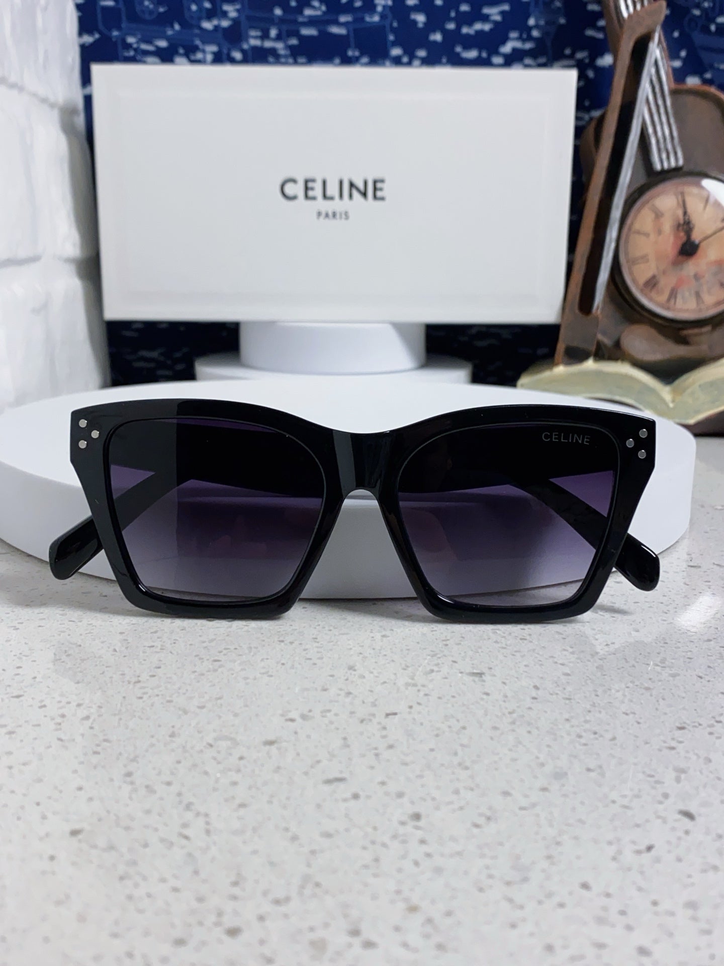 Celine Square Black Lens Sunglasses for Men & Women - 486951 - detail image 9