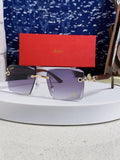 Cartier Lightweight Rimless Silver Lens Sunglasses for Men & Women - 487373