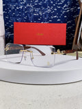 Cartier Lightweight Rimless Silver Lens Sunglasses for Men & Women - 487370