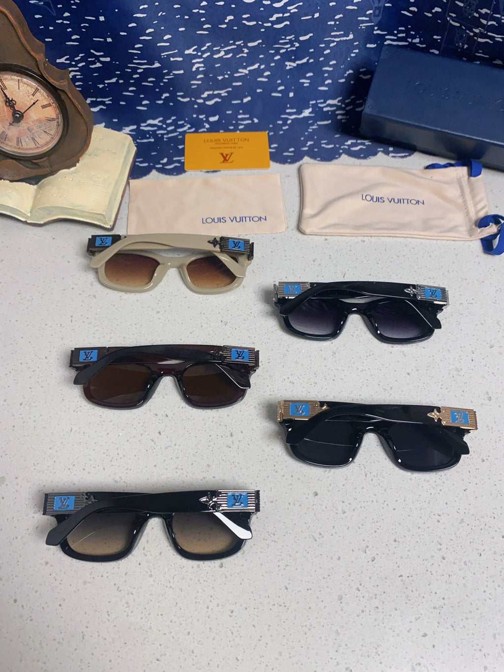 Louis Vuitton Square Black Lens Sunglasses for Men & Women - 486224 - detail image 11