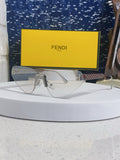 Fendi Lightweight Metal Rimless Red Lens Sunglasses for Women