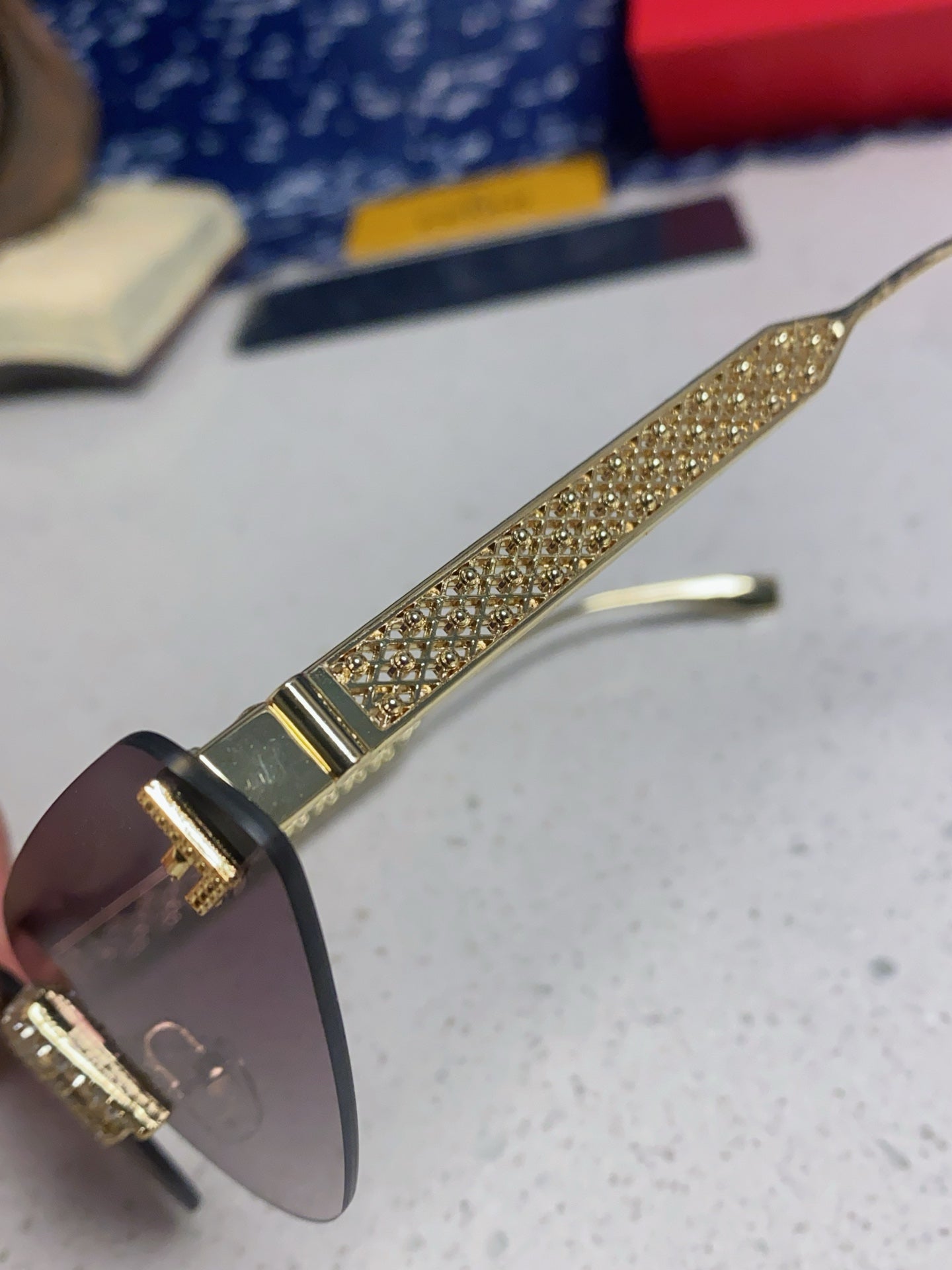 Fendi Lightweight Metal Rimless Silver Lens Sunglasses for Women - 487785 - detail image 7