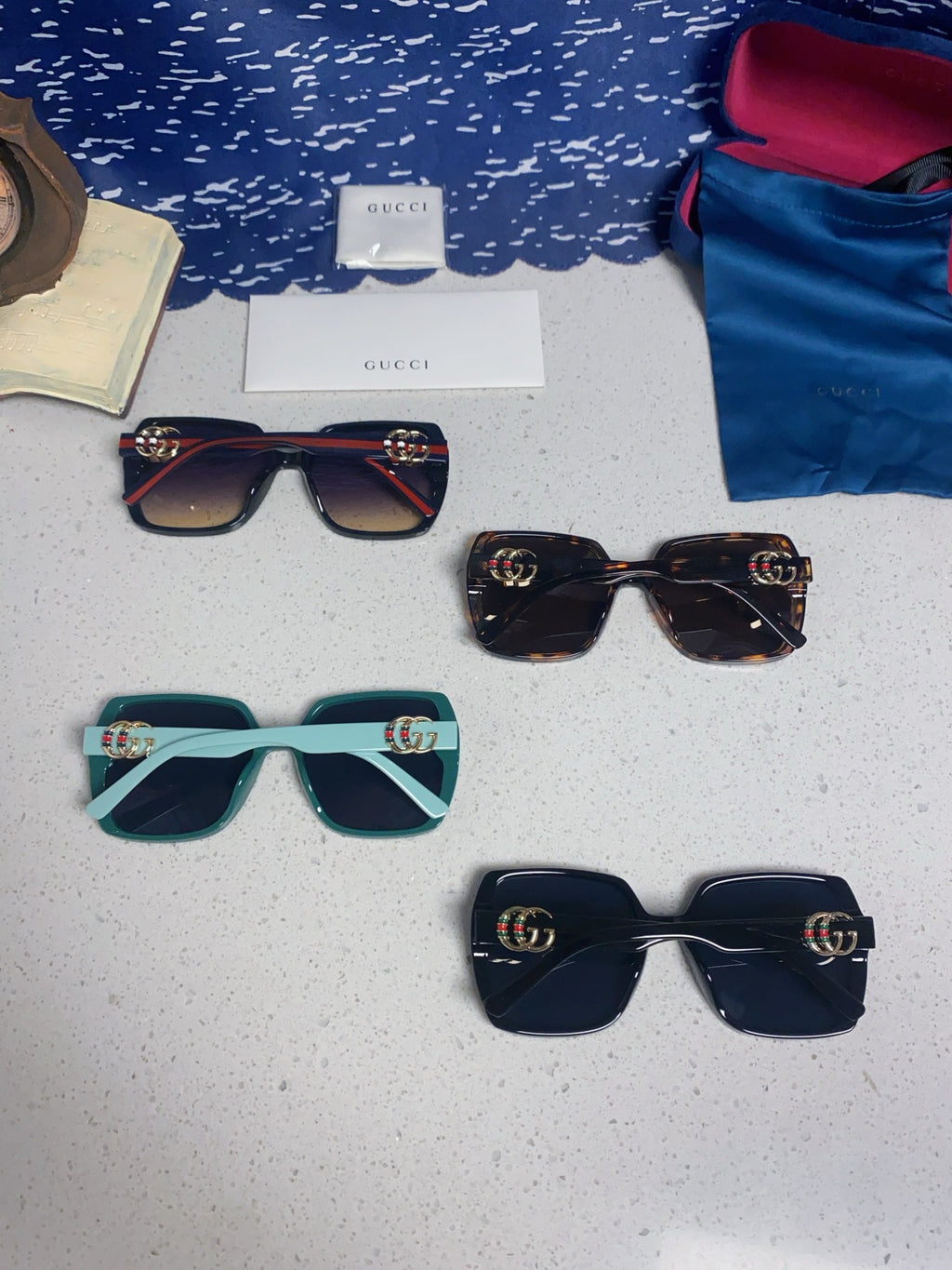 Gucci Fashion Blue Lens Sunglasses for Women - detail image 11