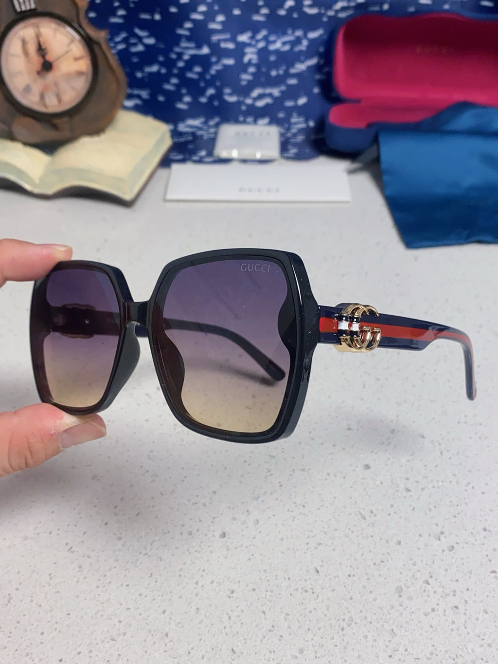 Gucci Fashion Blue Lens Sunglasses for Women - 493286 - detail image 6