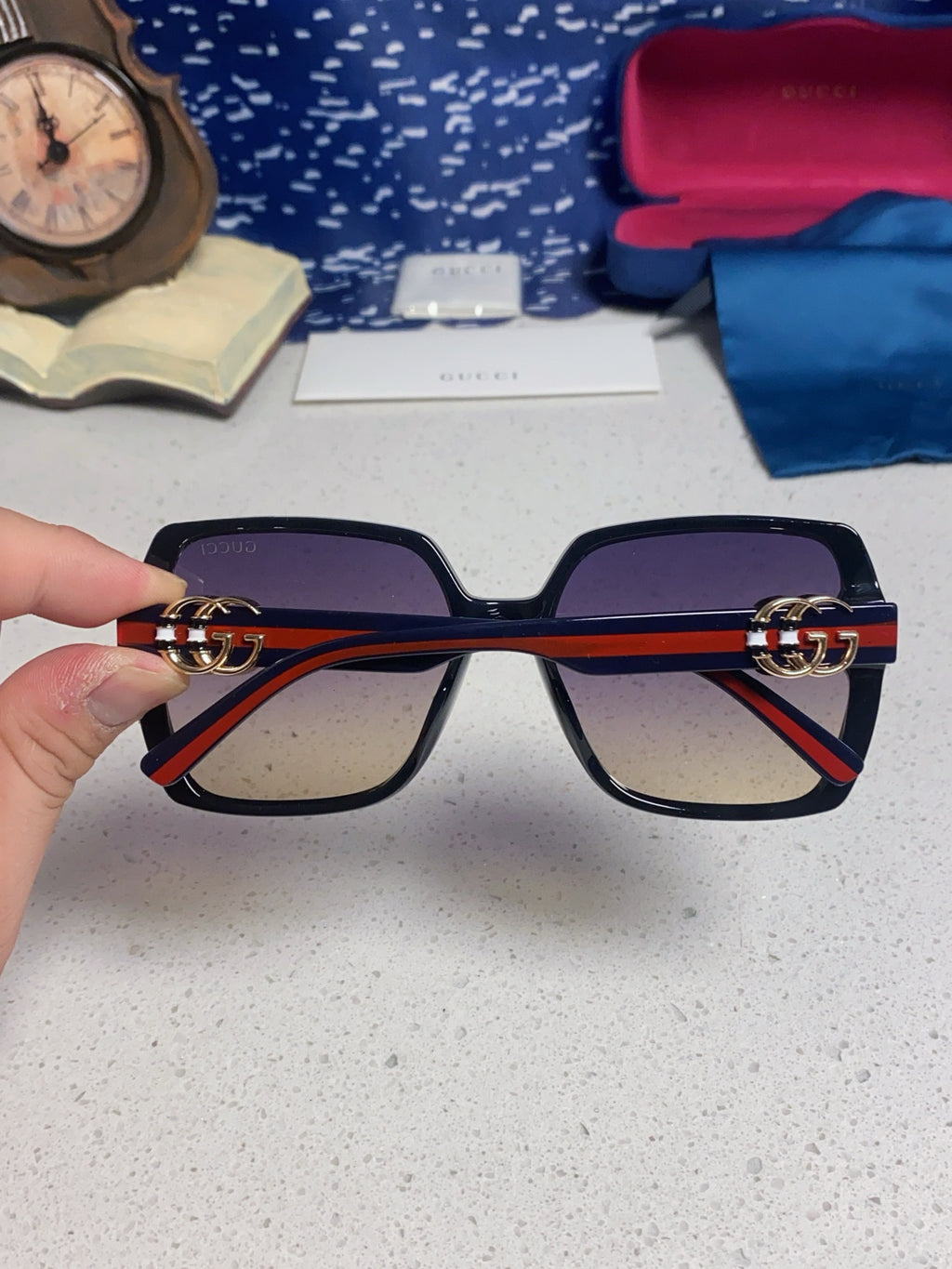 Gucci Fashion Blue Lens Sunglasses for Women - 493286 - detail image 5