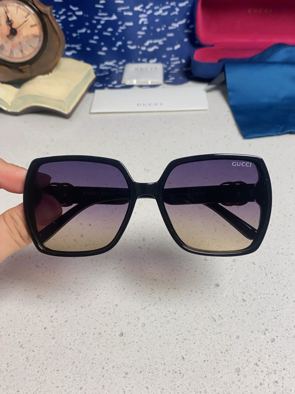 Gucci Fashion Blue Lens Sunglasses for Women - 493286 - detail image 4