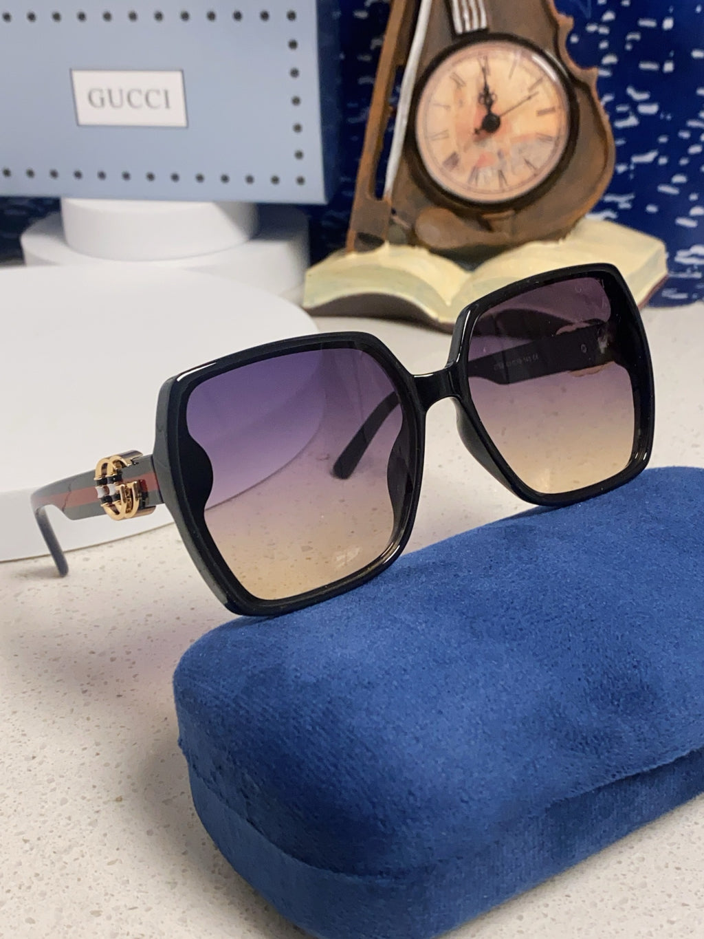 Gucci Fashion Blue Lens Sunglasses for Women - 493286 - detail image 9