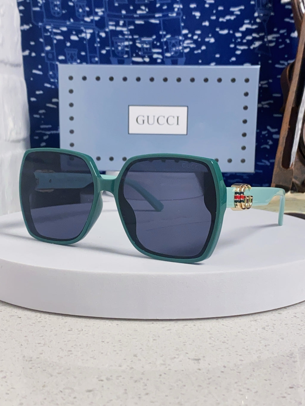 Gucci Fashion Blue Lens Sunglasses for Women - 493287
