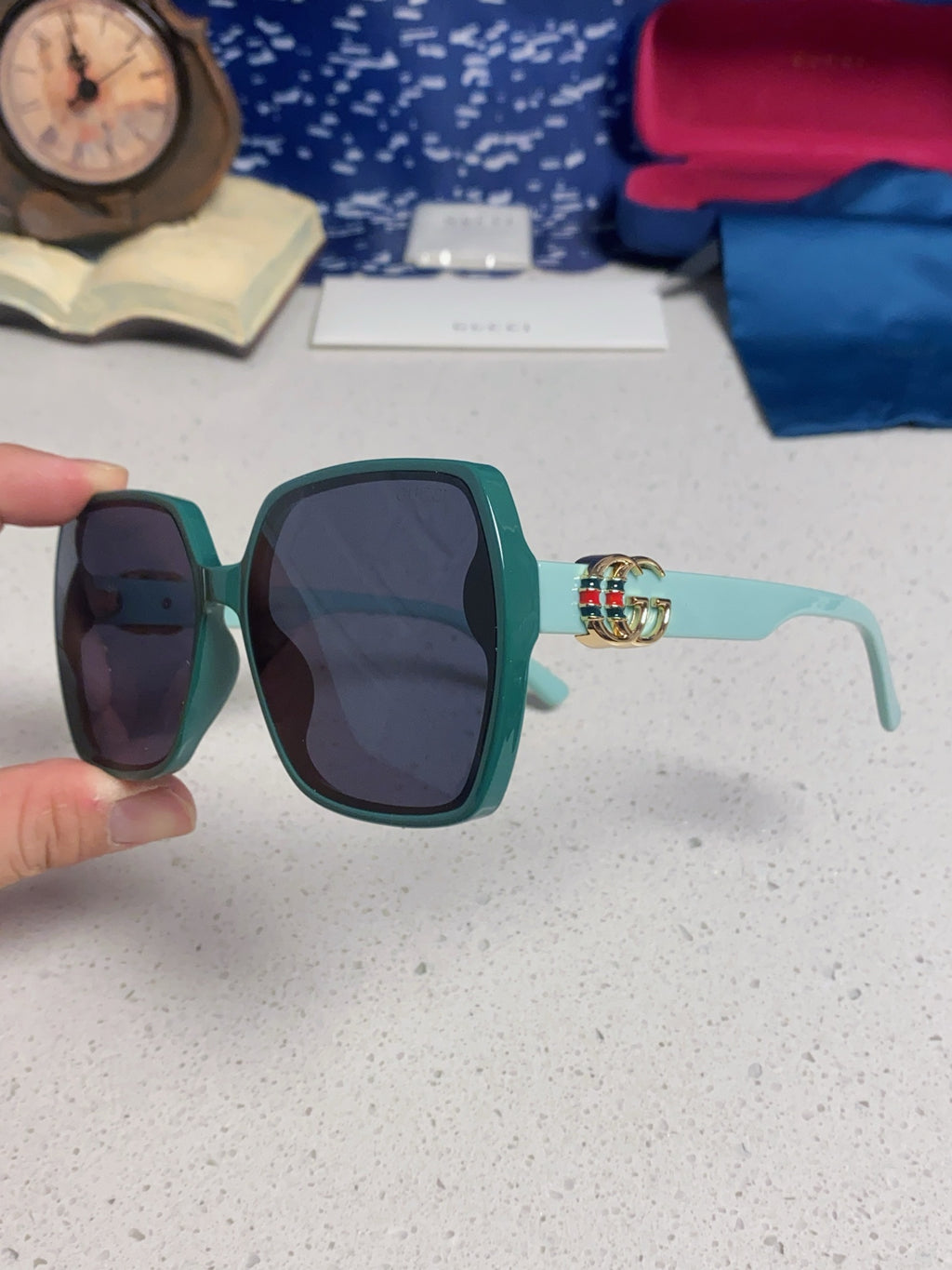 Gucci Fashion Blue Lens Sunglasses for Women - 493287 - detail image 6