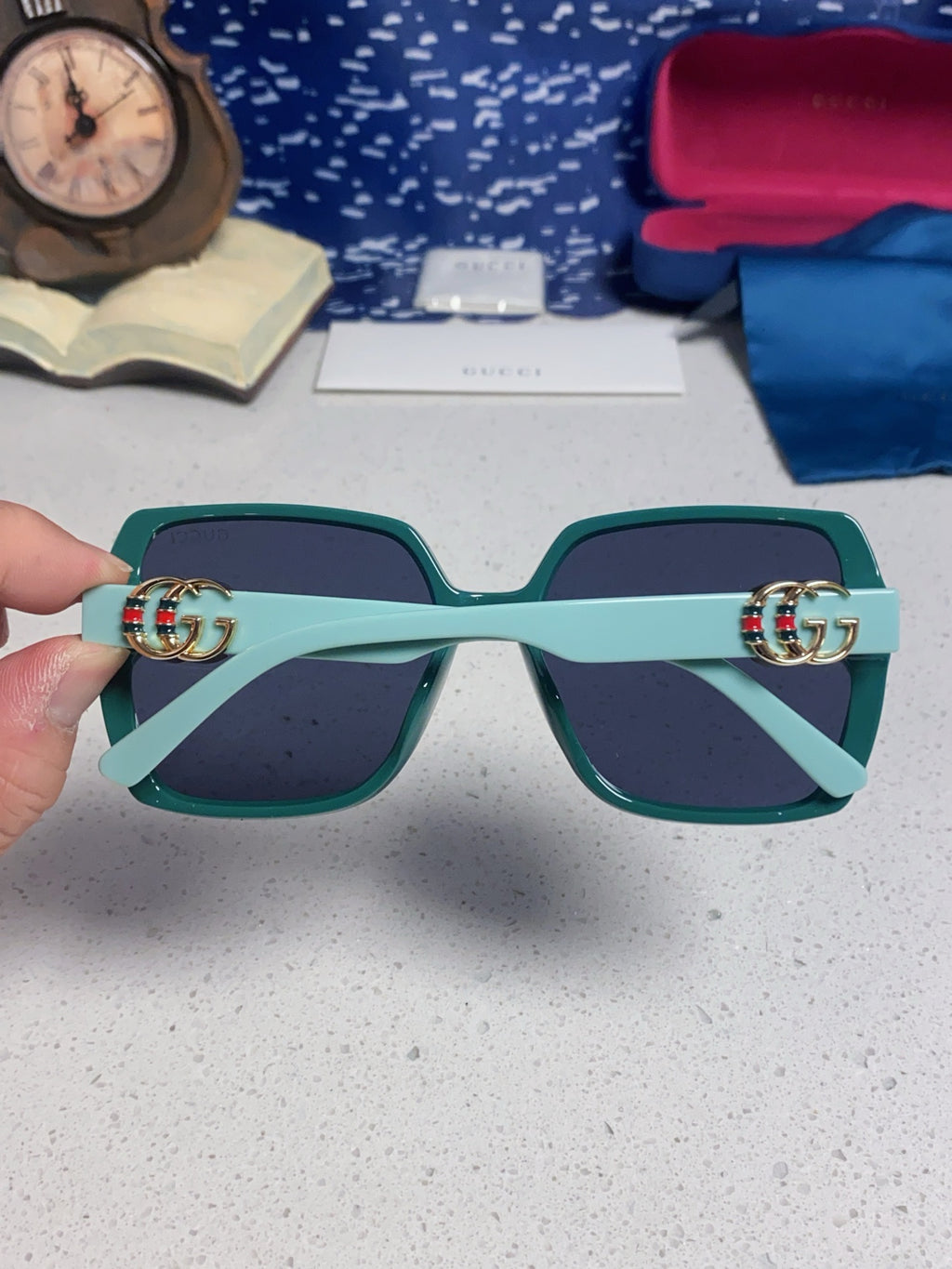 Gucci Fashion Blue Lens Sunglasses for Women - 493287 - detail image 5