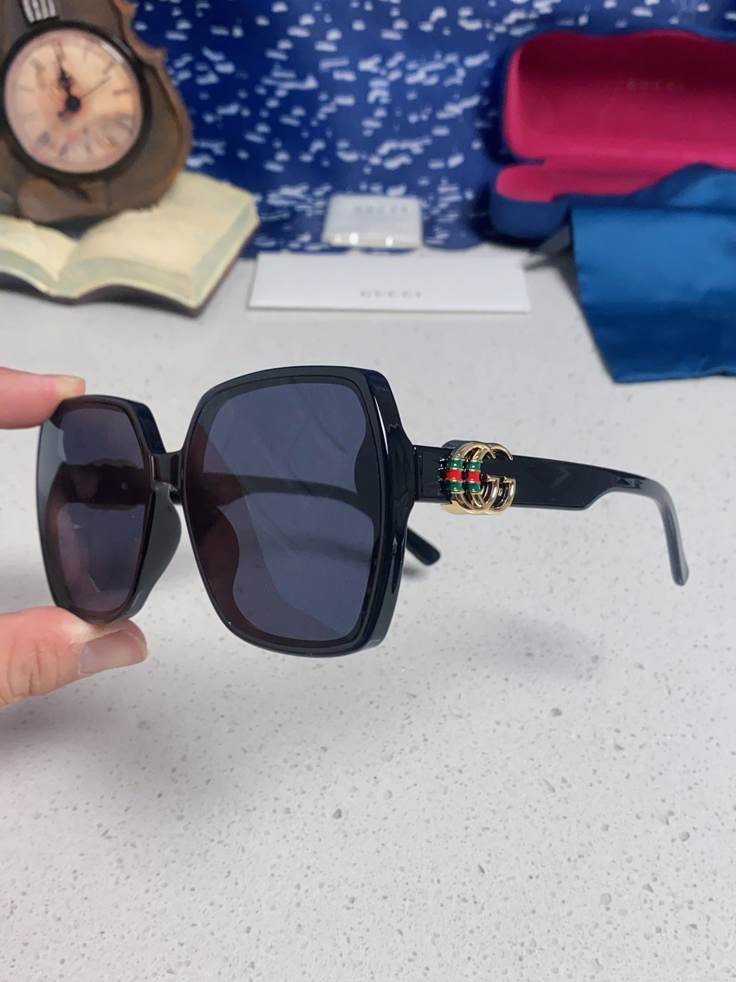 Gucci Fashion Blue Lens Sunglasses for Women - detail image 6