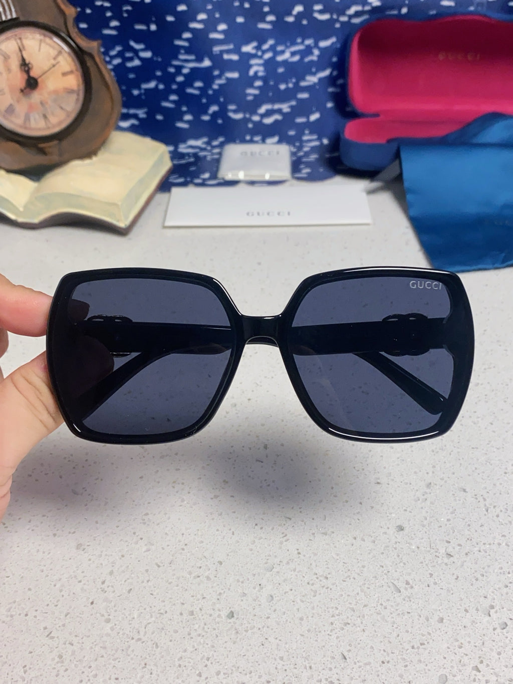 Gucci Fashion Blue Lens Sunglasses for Women - detail image 4