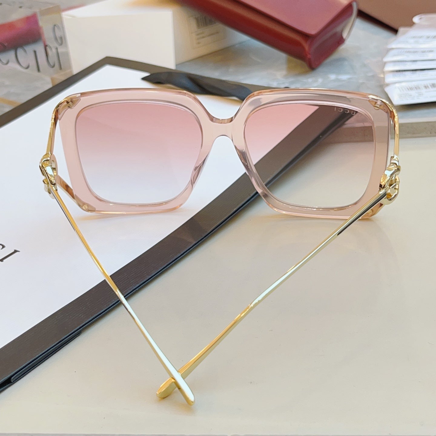 Gucci GG1324SA Fashion Pink Lens Sunglasses for Men & Women - detail image 9