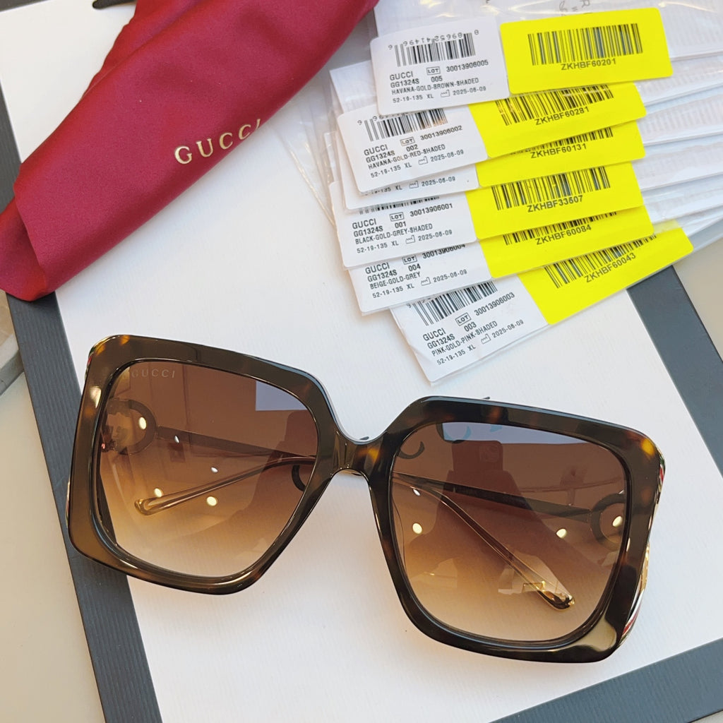 Gucci GG1324SA Fashion Black Lens Sunglasses for Men & Women - 448788