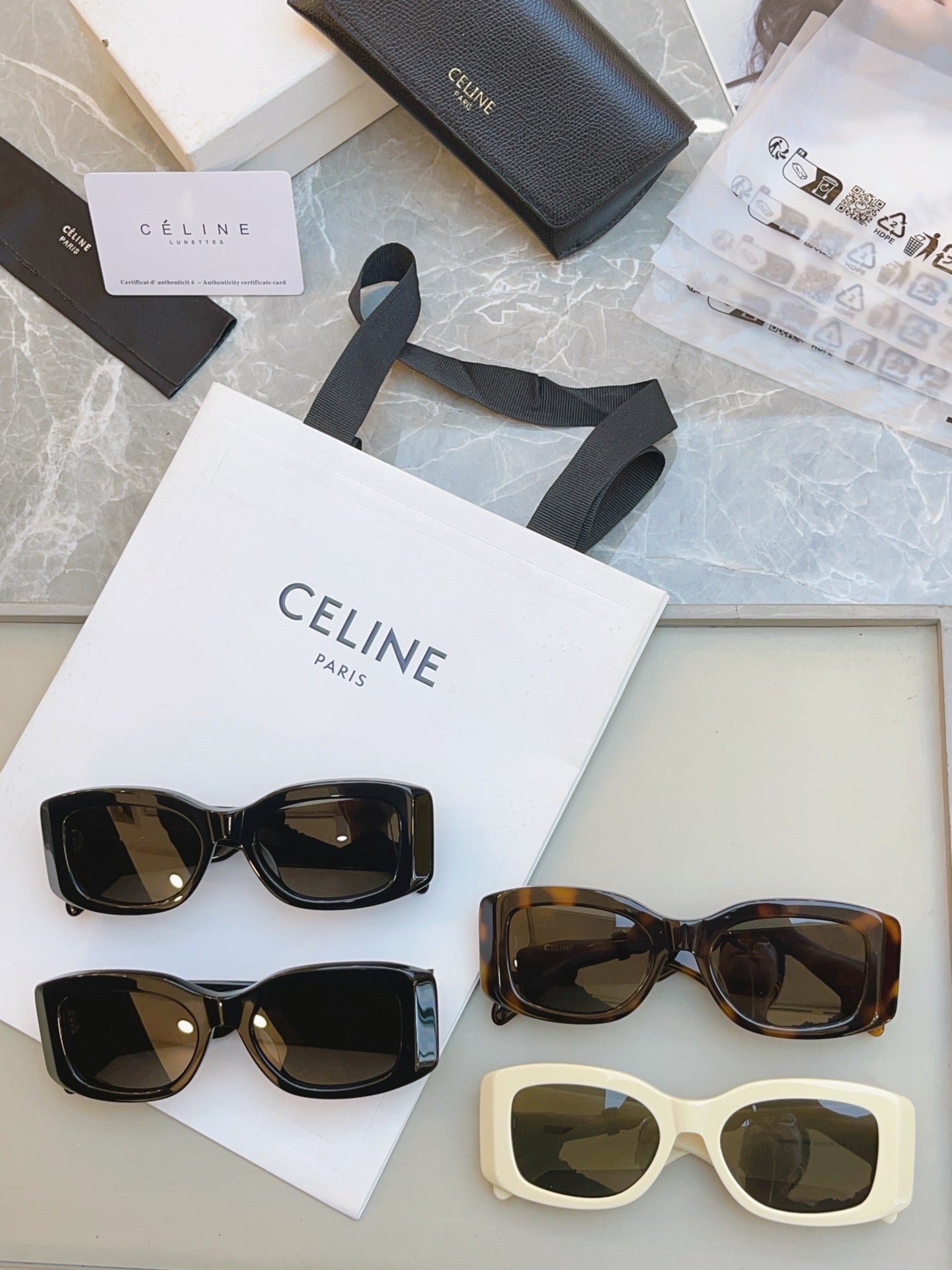 Celine CL40282U Fashion Red Lens Sunglasses for Men & Women - detail image 5