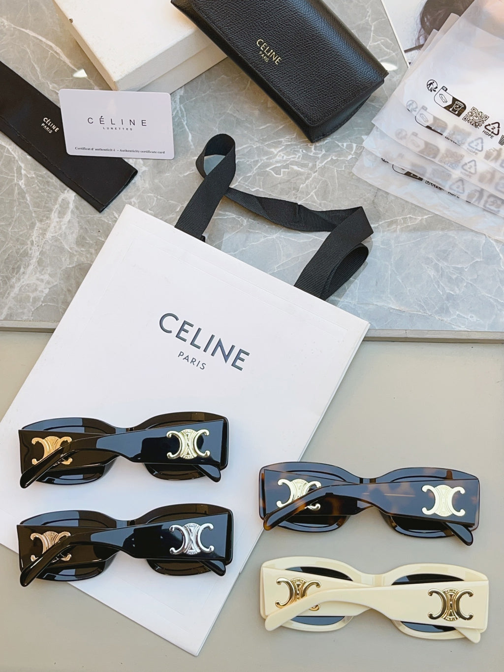 Celine CL40282U Fashion Red Lens Sunglasses for Men & Women - detail image 6