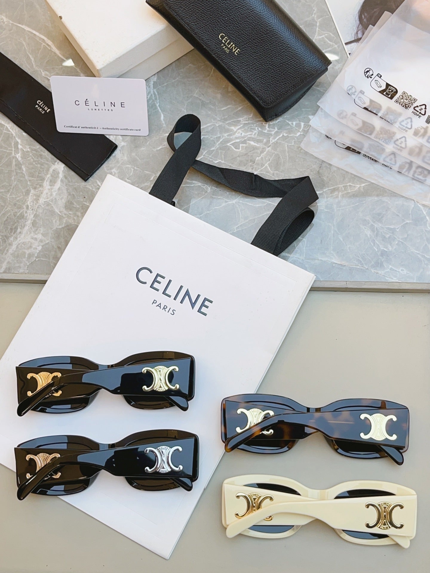 Celine CL40282U Fashion Red Lens Sunglasses for Men & Women - detail image 6