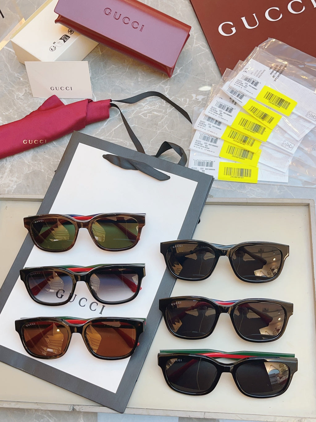 Gucci GG1872S Fashion Red Lens Sunglasses for Men & Women - detail image 9